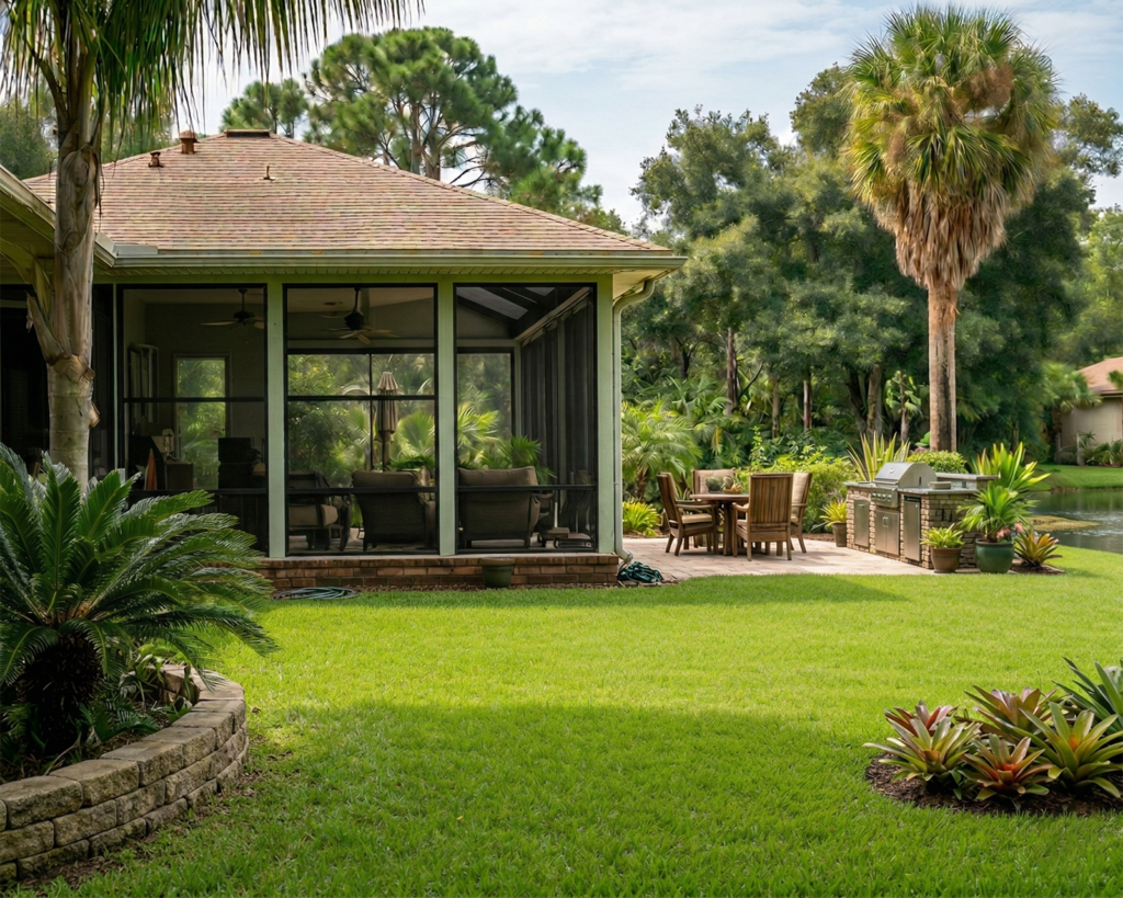 volusia flagler ormond beach port orange enclosed patio and kitchen